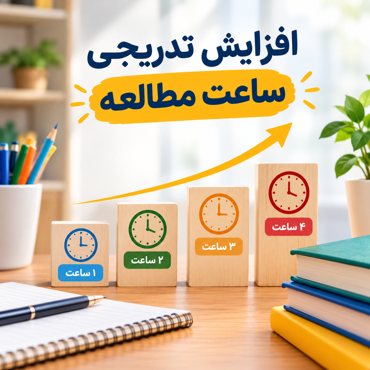 افزایش تدریجی ساعت مطالعه